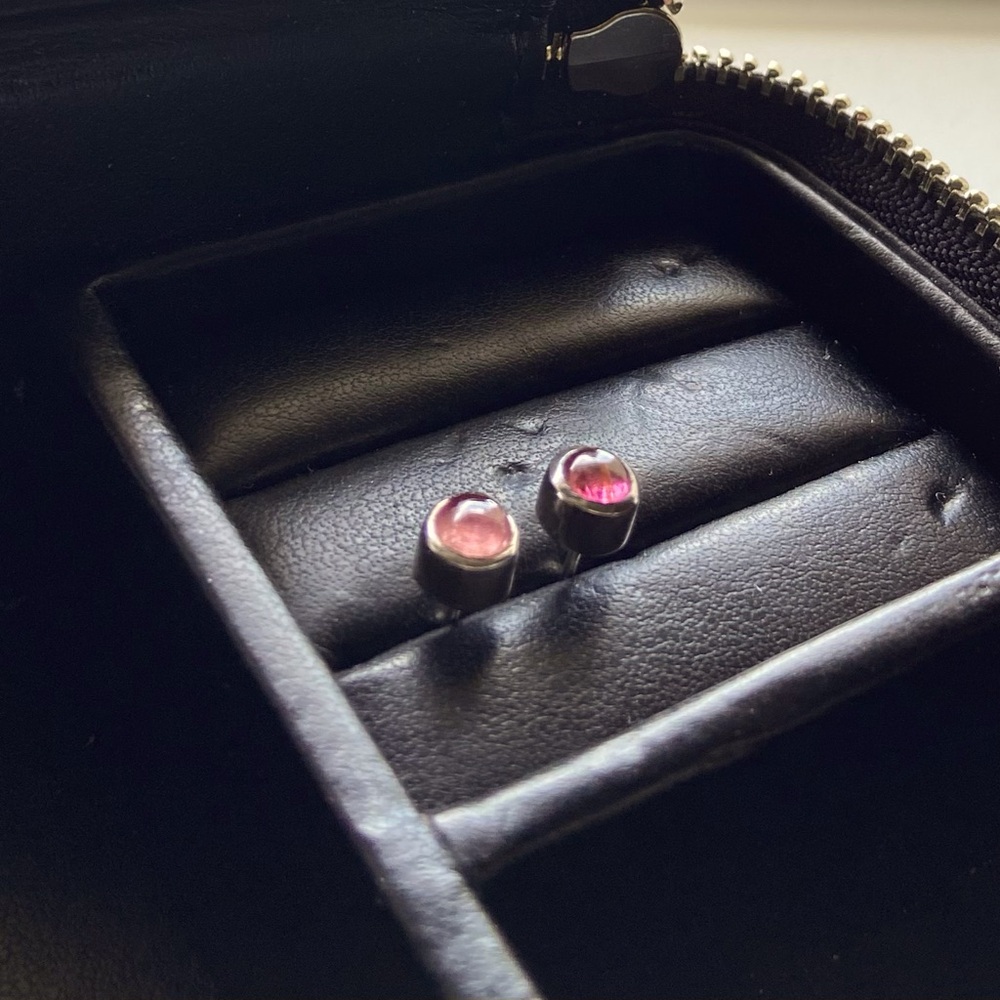 Pink Tourmaline Post Earrings